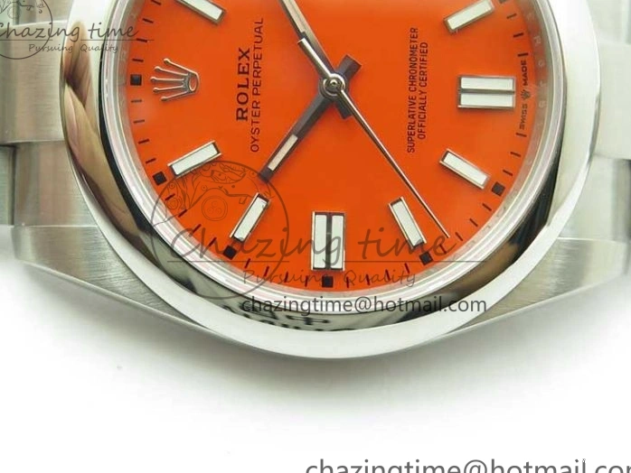 1103 Casual Oyster Perpetual 41mm 124300 EWF Best Edition Red Dial on SS Bracelet A 2856